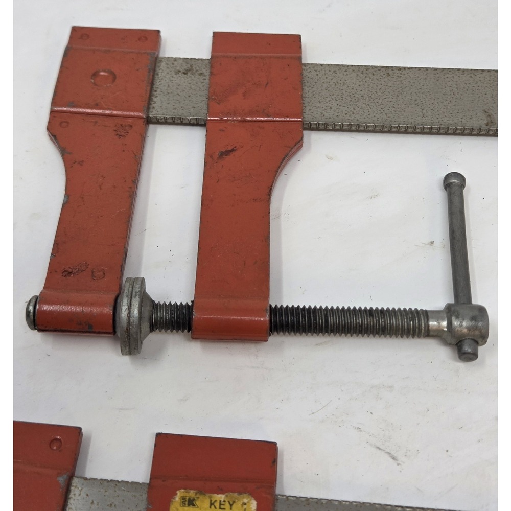 Vintage Stanley No H157 6 Inch Bar Clamps Pair Handyman USA Woodworking - Picture 6 of 9